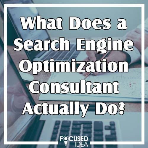 What does a search engine optimization consultant actually do?