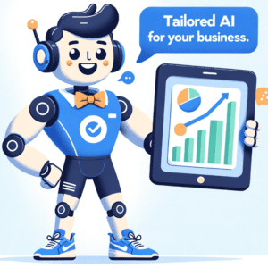A friendly and approachable chatbot with a speech bubble